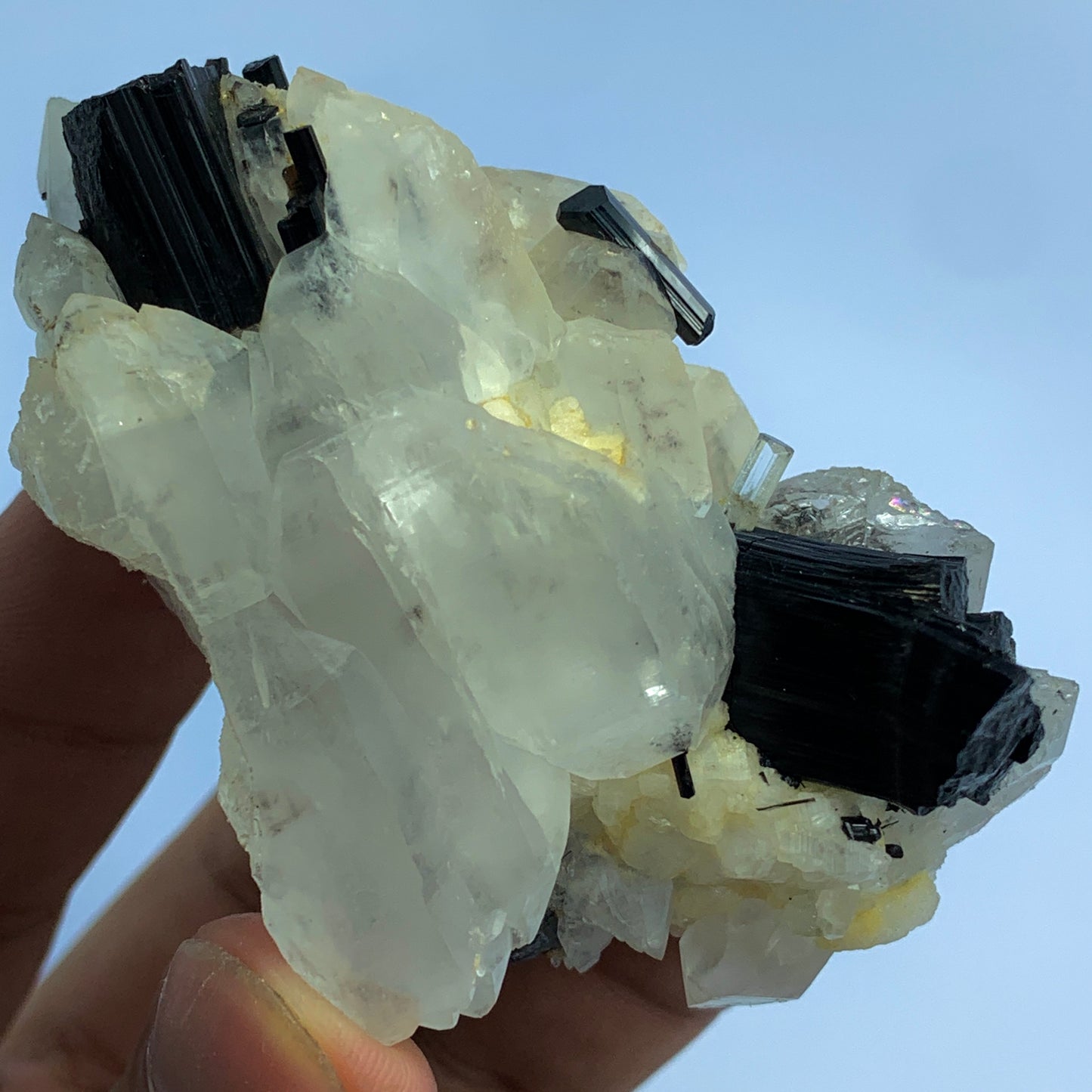 Aquamarine Crystal, Beryl, 570 Carat, Black Tourmaline, Schorl, Quartz Cluster, Pakistan Mineral, Collector Specimen, Aesthetic Cluster, Investment Stone, Rare Gem