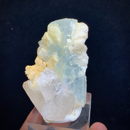 Aquamarine Crystal, Beryl in Matrix, 545 Carats, 109 Grams, Pakistan Mineral, Throat Chakra, Communication Stone, Collector Specimen, Aesthetic Cluster, Natural Matrix, Pegmatite Mineral, Crystal Dimensions