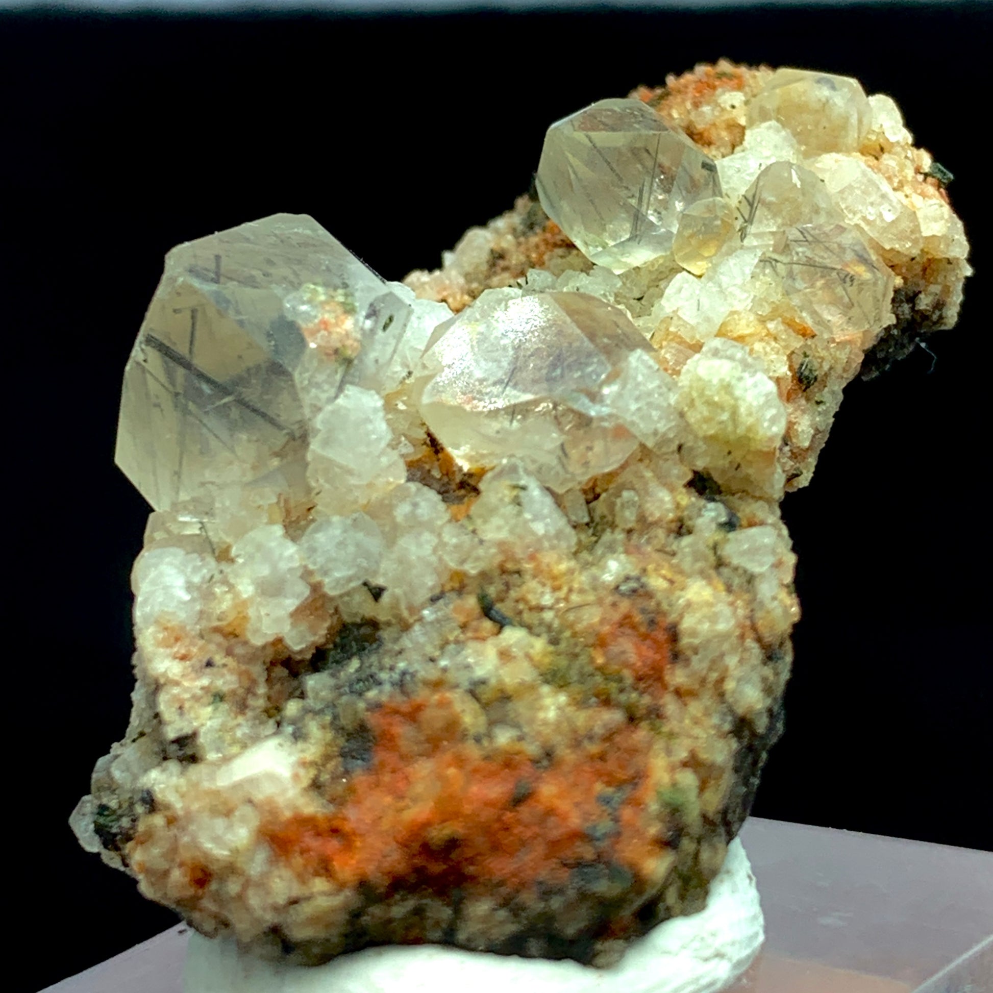 Rutile Quartz, Zagi Mine, Diamond Quartz, Lepidolite Matrix, 95 Carat, Pakistan Specimen, Terminated Rutile, Rare Mineral, Collector Specimen, Zagi Crystal