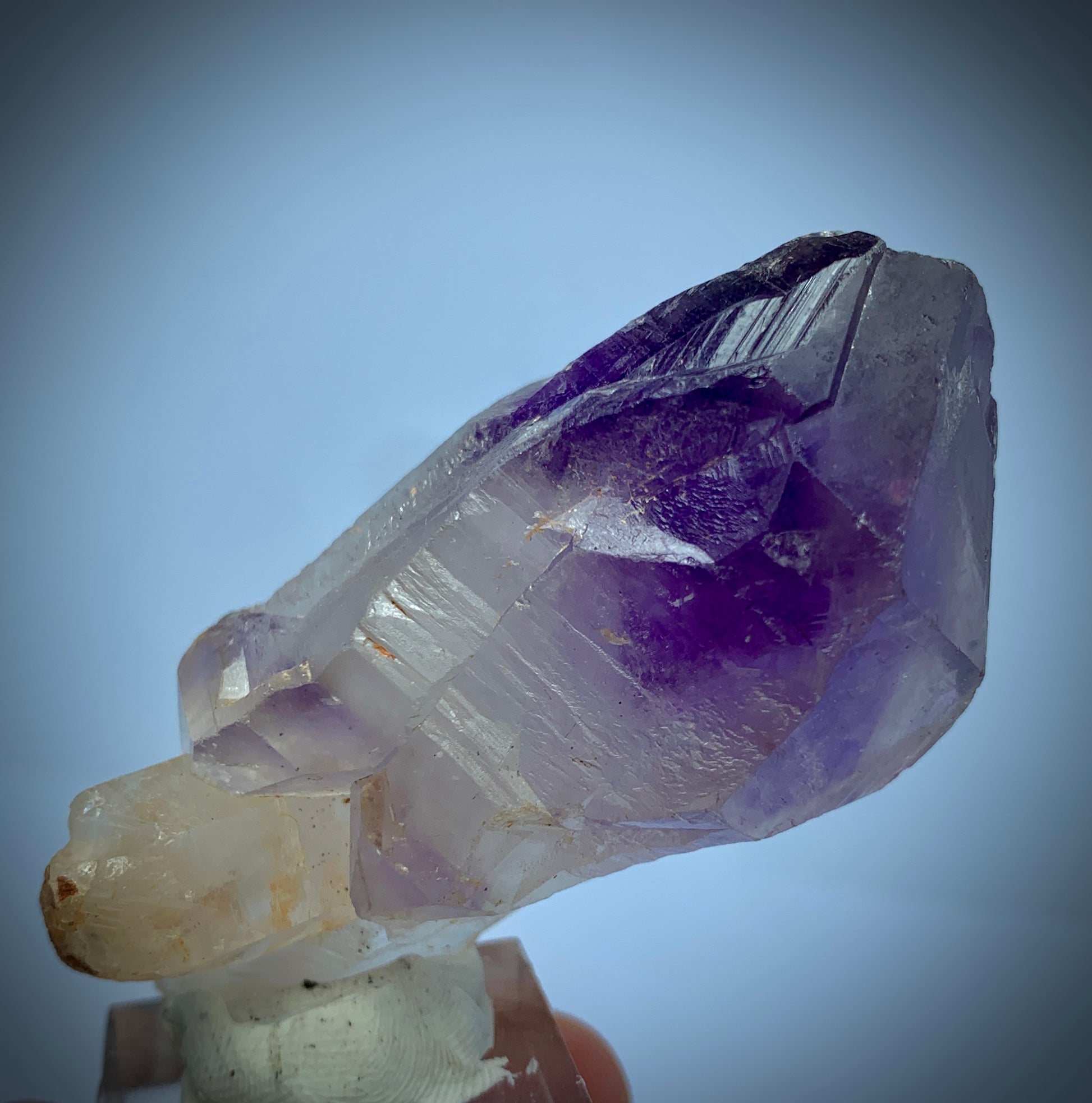 Amethyst Scepter, Amethyst Crystal, Quartz Specimen, Natural Mineral, Amethyst on Quartz, Afghan Amethyst, Scepter Quartz, High Quality Crystal, Deep Purple Amethyst, Carat, Crystal Cluster, Raw Crystal, Collector Specimen