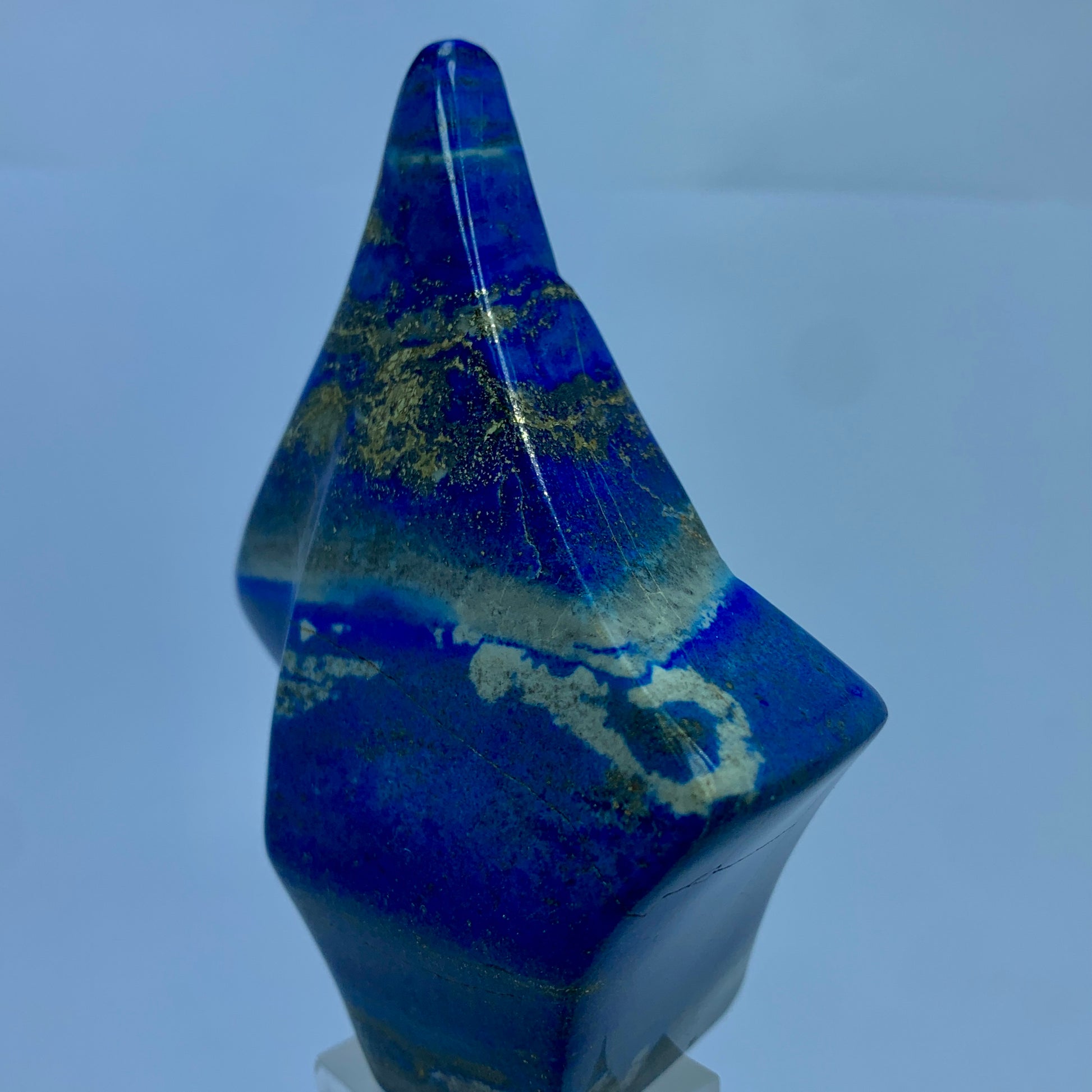 Lapis Lazuli Slab, 1305 Carat, Polished Lapis, Royal Blue, Golden Pyrite, Afghanistan Gemstone, Freeform Decor, Large Lapis, Wisdom Stone, Collector Slab