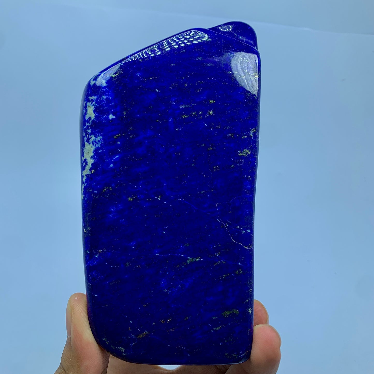 Lapis Lazuli Tumbled, 1400 Grams, Self Standing, Freeform Lapis, Deep Blue, Badakhshan Afghanistan, Polished Stone, Home Decor, Golden Pyrite, Display Stone