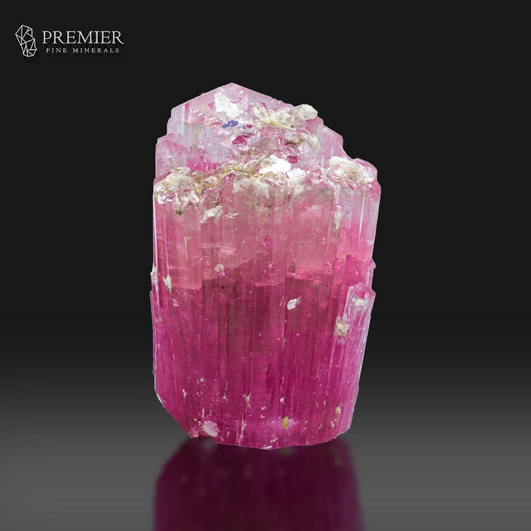Natural Rubellite Tourmaline High-Luster Terminated Crystal – Facet Grade, Paprok Mine