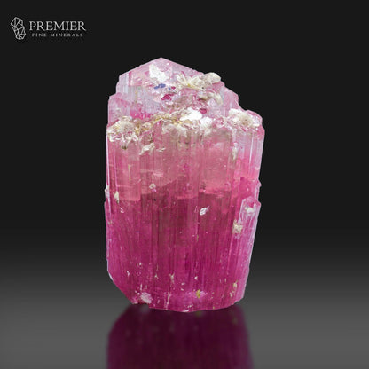 Natural Rubellite Tourmaline High-Luster Terminated Crystal – Facet Grade, Paprok Mine