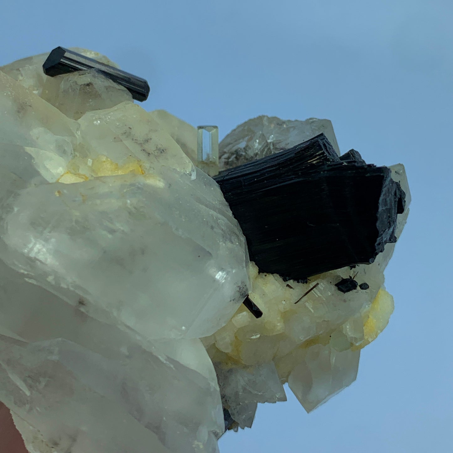 Aquamarine Crystal, Beryl, 570 Carat, Black Tourmaline, Schorl, Quartz Cluster, Pakistan Mineral, Collector Specimen, Aesthetic Cluster, Investment Stone, Rare Gem