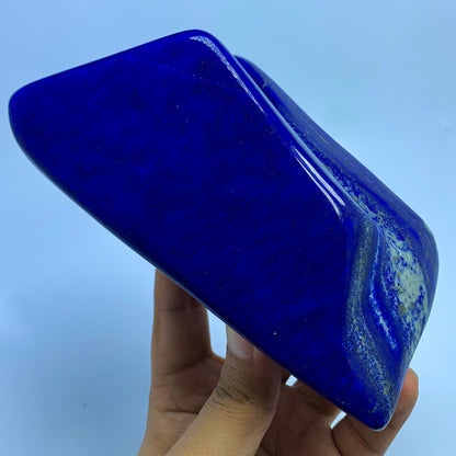 Lapis Lazuli Tumbled, 1400 Grams, Self Standing, Freeform Lapis, Deep Blue, Badakhshan Afghanistan, Polished Stone, Home Decor, Golden Pyrite, Display Stone