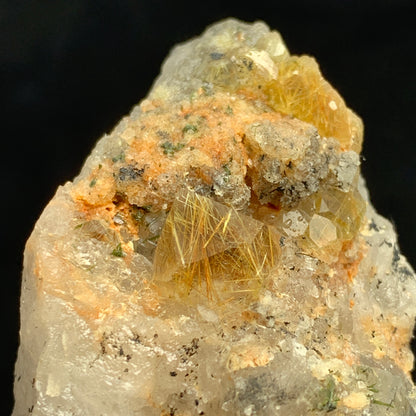 Rutile Quartz, Warsak Mine, Copper Rutile, Golden Rutile, Terminated Crystal, Lepidolite Matrix, 450 Carat, Pakistan Specimen, Rare Mineral, Collector Specimen, Rutile on Matrix