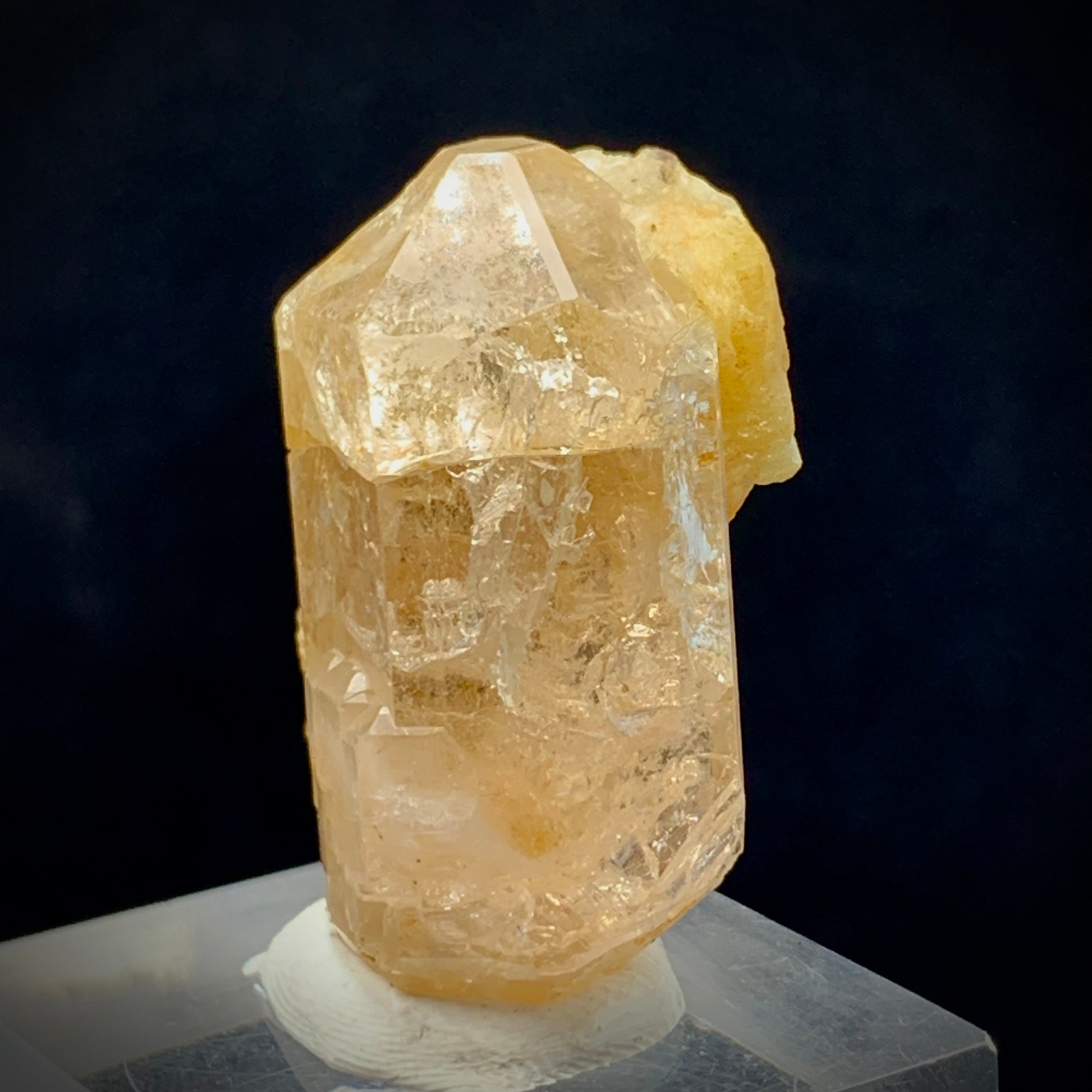 Topaz Crystal, Double Terminated, 246 Carats, Schorl, Feldspar Matrix, Pakistan Mineral, DT Crystal, Black Tourmaline, Collector Specimen, Aesthetic Cluster, Investment Stone, Crystal Dimensions, Topaz on Matrix