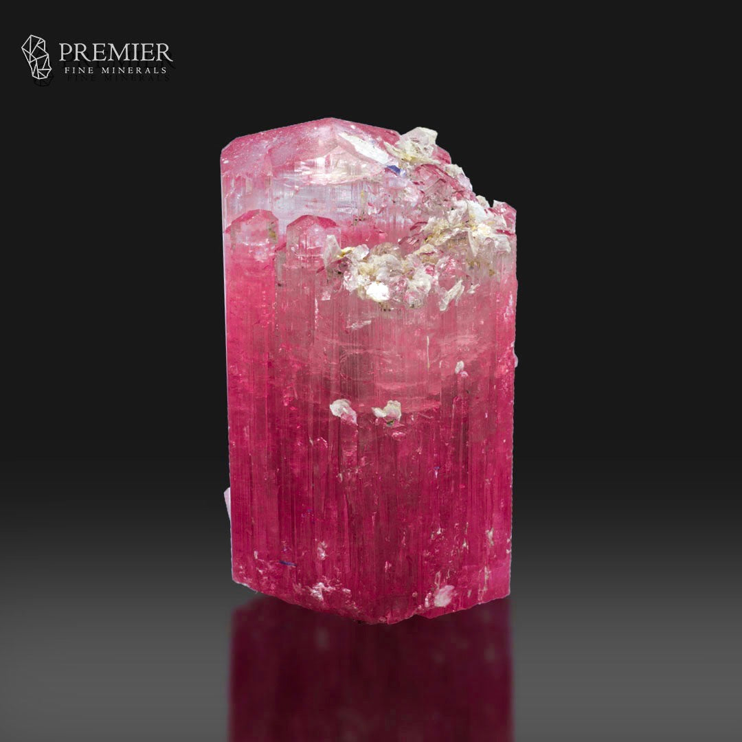 Natural Rubellite Tourmaline High-Luster Terminated Crystal – Facet Grade, Paprok Mine