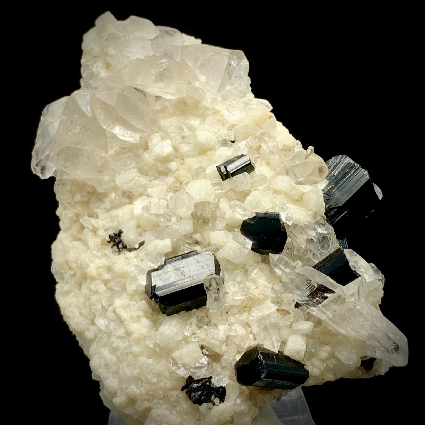 Schorl Black Tourmaline & Lazurite Quartz Cluster 310 CT | Multi-Mineral Specimen
