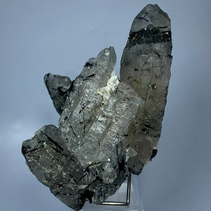 Schorl Quartz, Tourmalinated Quartz, Afghanistan Mineral, Protection Crystal, Grounding Stone, Quartz Cluster, Collector Specimen, Needle Inclusions, Investment Grade