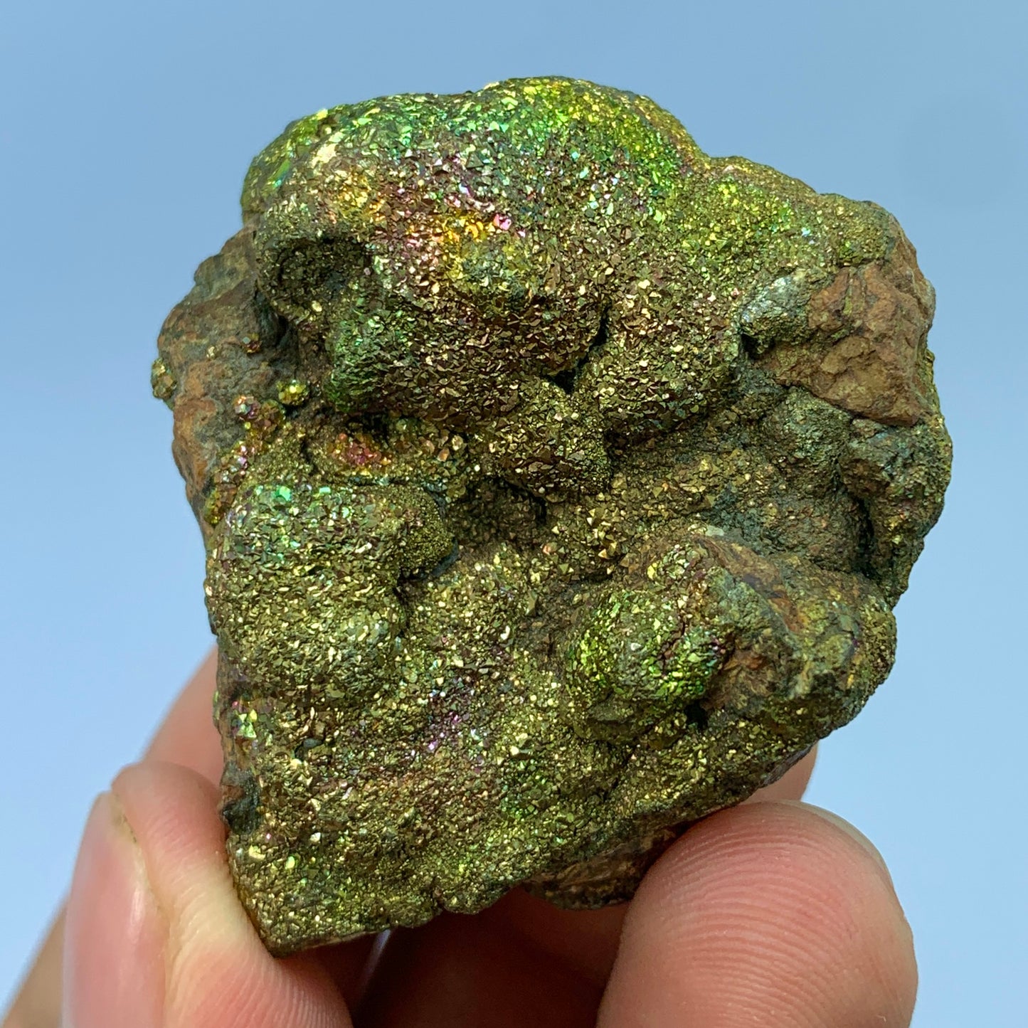 Rainbow Pyrite, Iridescent Pyrite, Fool's Gold, Pakistan Mineral, Pyrite Cluster, Solar Plexus, Abundance Stone, Collector Specimen, Metallic Mineral, Unique Color, Crystal Dimensions, Natural Specimen