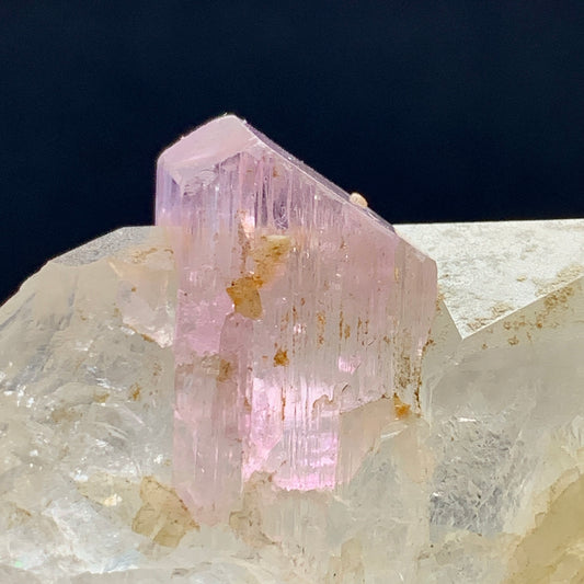 Kunzite on Quartz, 400 Carat, Afghanistan Crystal, Kunzite Matrix, Pink Spodumene, Quartz Cluster, Heart Chakra Stone, Collector Specimen, Aesthetic Crystal