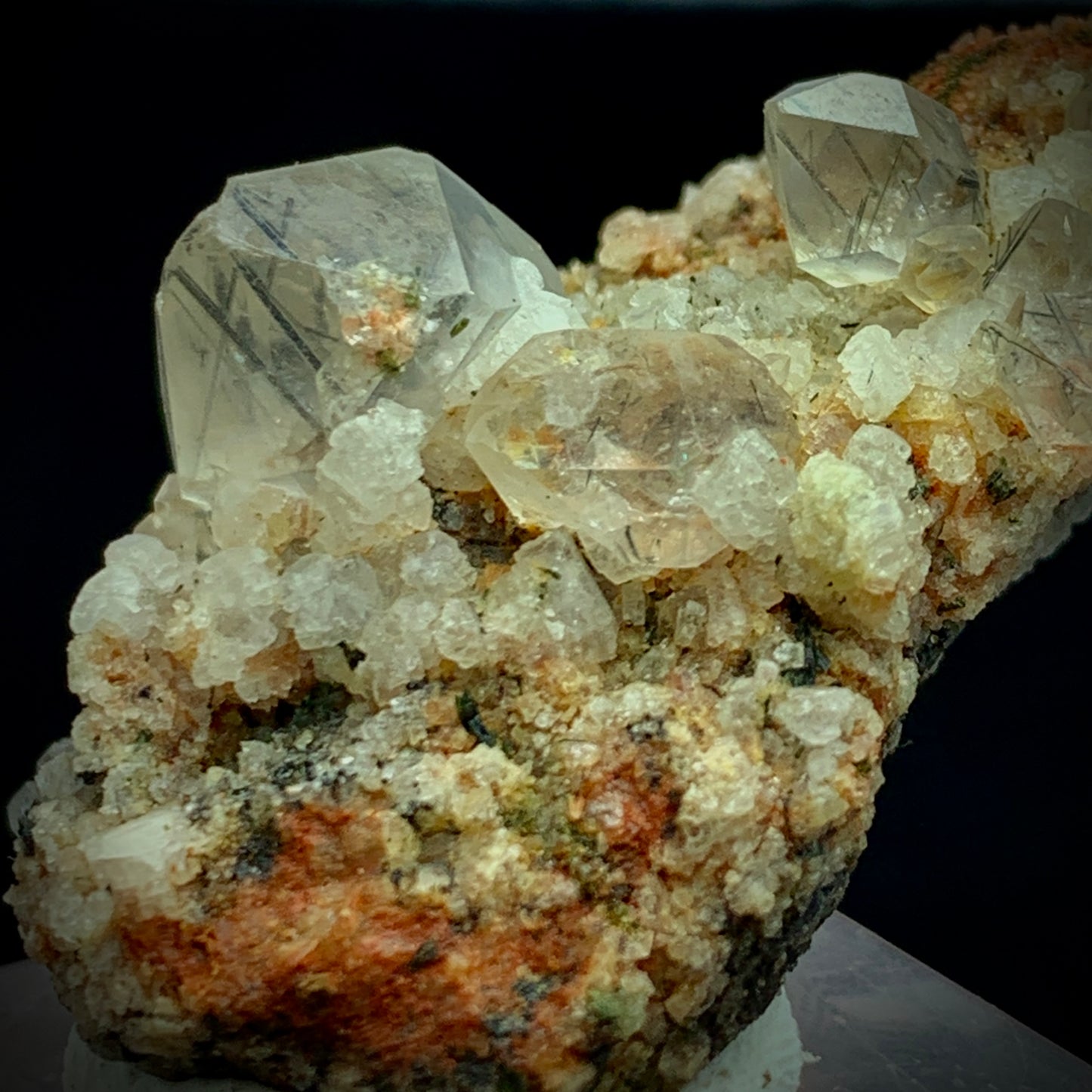 Rutile Quartz, Zagi Mine, Diamond Quartz, Lepidolite Matrix, 95 Carat, Pakistan Specimen, Terminated Rutile, Rare Mineral, Collector Specimen, Zagi Crystal