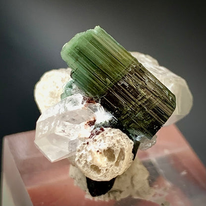 Natural Cat Eye Tourmaline Crystal with Terminated Quartz on Muscovite Mica Matrix – 10 Grams, Afghanistan