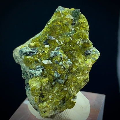 Vesuvianite Crystal, Hematite, Biotite Matrix, 127 Carat, Skardu Pakistan, Idocrase, Iron Oxide, Mineral Association, Collector Specimen, Aesthetic Cluster, Pakistan Mineral, Crystal Dimensions, Small Cabinet