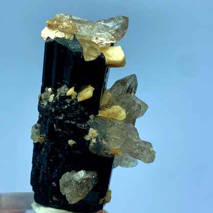Cathedral Quartz, Black Tourmaline, Muscovite Mica, Tourmaline on Matrix, Etched Quartz, Feldspar Mineral, Afghanistan Specimen, Multi-Mineral, Raw Crystal, Collector Grade