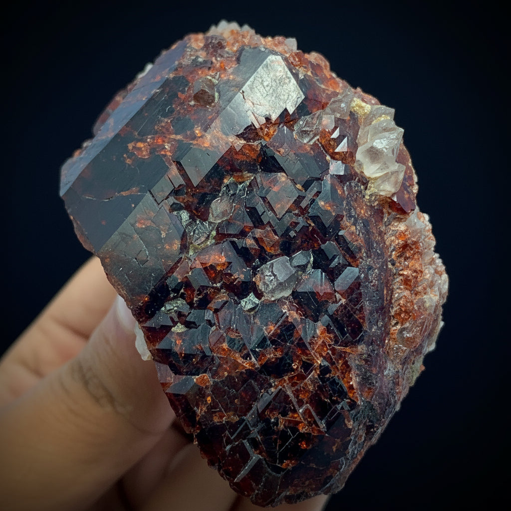 Rhodolite Garnet, Garnet Cluster, 1077 Carat, Quartz Matrix, January Birthstone, Collector Grade, Raw Garnet, Red Crystal, Raspberry Garnet, Birthstone Gift