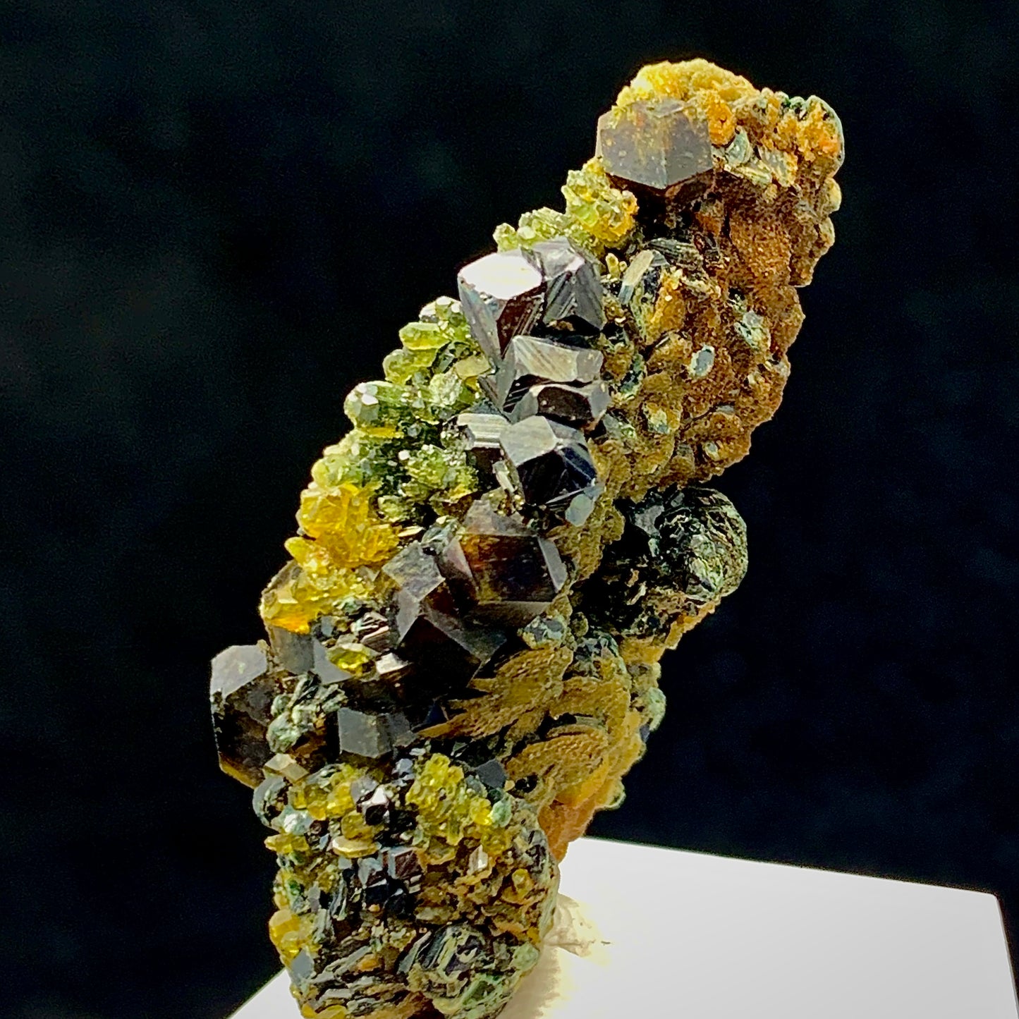 Andradite Garnet, Vesuvianite, Magnetite, 63 Carat, Skardu Pakistan, Mineral Association, Garnet Crystal, Idocrase, Collector Specimen, Pakistan Mineral