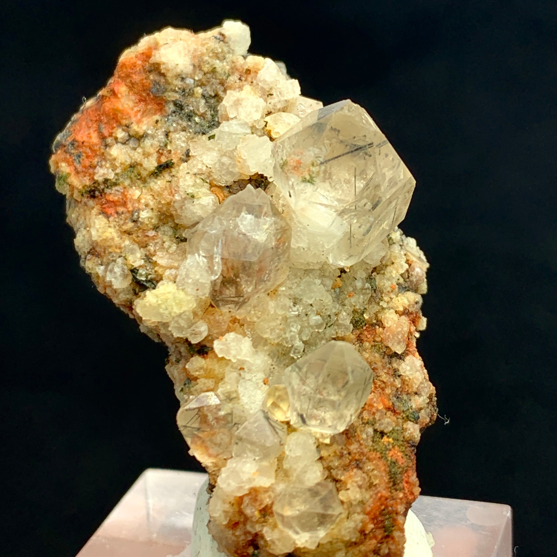 Rutile Quartz, Zagi Mine, Diamond Quartz, Lepidolite Matrix, 95 Carat, Pakistan Specimen, Terminated Rutile, Rare Mineral, Collector Specimen, Zagi Crystal