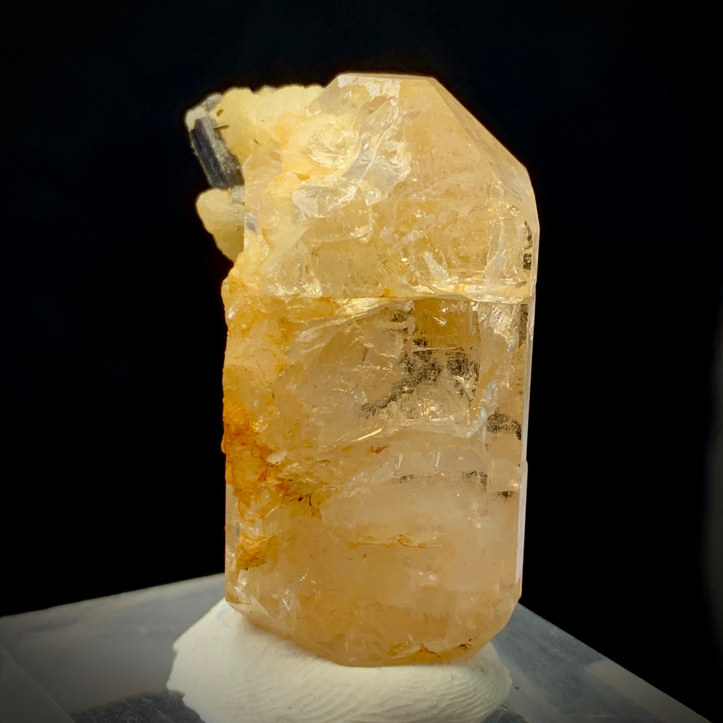 Topaz Crystal, Double Terminated, 246 Carats, Schorl, Feldspar Matrix, Pakistan Mineral, DT Crystal, Black Tourmaline, Collector Specimen, Aesthetic Cluster, Investment Stone, Crystal Dimensions, Topaz on Matrix