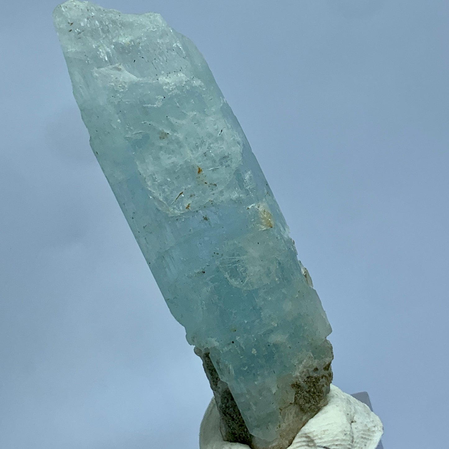 Aquamarine Crystal, Etched Crystal, 112 Carats, Blue Beryl, Rare Mineral, Beryl Specimen, Throat Chakra, Natural Etching, Collector Gem, Investment Stone, Single Crystal, Crystal Dimensions