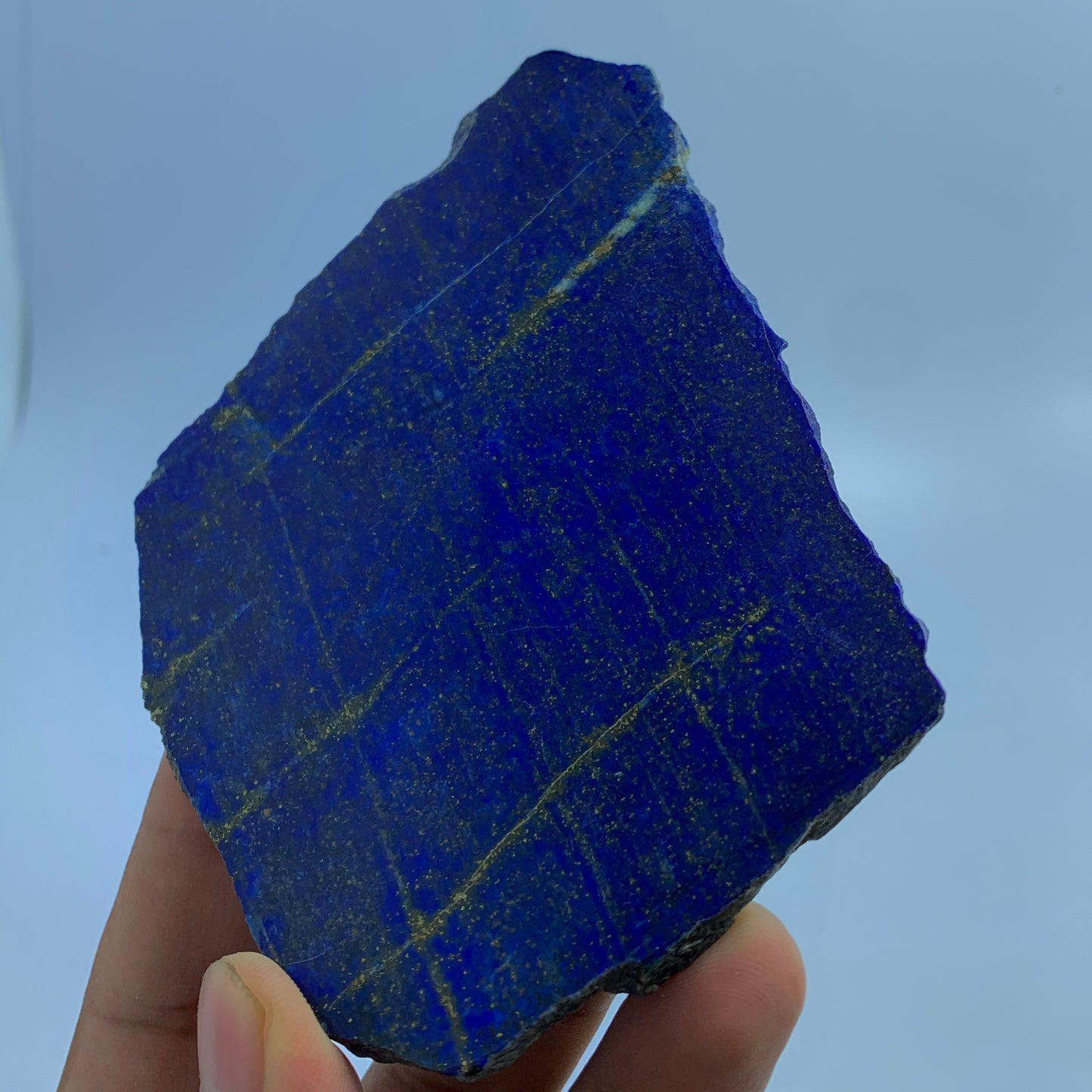 Lapis Lazuli Slab, 602 Carats, Royal Blue, Golden Pyrite, Polished Slice, Royal Mineral, Third Eye Chakra, Collector Gem, Display Mineral, Wisdom Stone, Investment Stone, Afghanistan Lapis, Crystal Dimensions