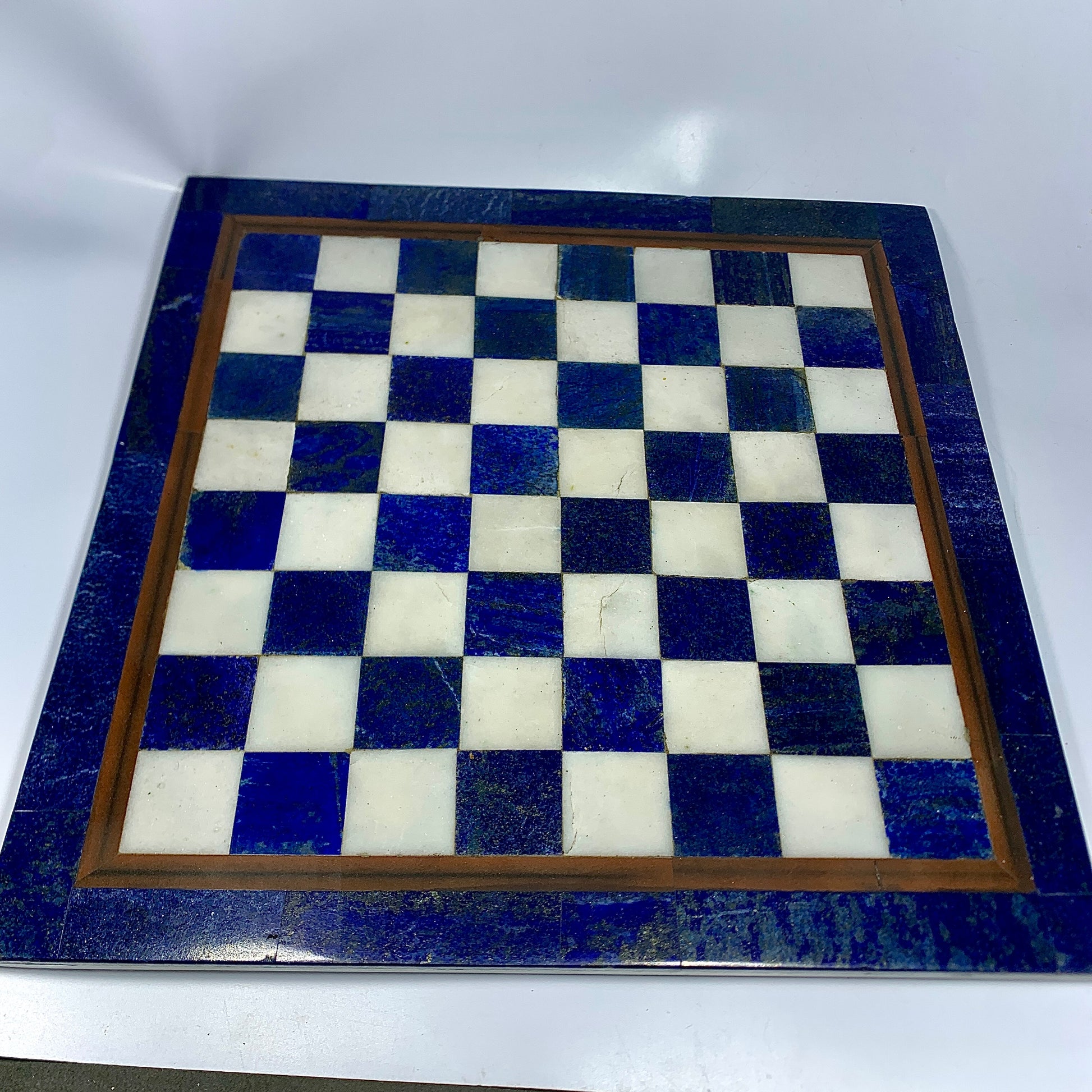 Lapis Lazuli Chess Set, Marble Chess Board, 12 Inch Chess Set, Luxury Game, Hand Carved, Stone Chess Set, Decorative Chess, 3.3 kg, Blue and White, Lapis Lazuli Gift, Collector Chess, Chess Set, Natural Stone