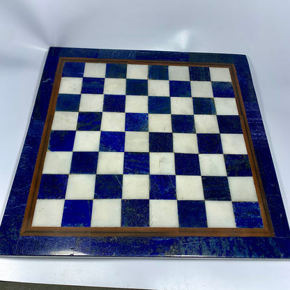 Lapis Lazuli Chess Set, Marble Chess Board, 12 Inch Chess Set, Luxury Game, Hand Carved, Stone Chess Set, Decorative Chess, 3.3 kg, Blue and White, Lapis Lazuli Gift, Collector Chess, Chess Set, Natural Stone