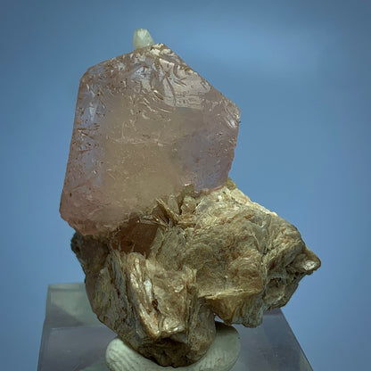 Morganite Crystal, Etched Morganite, Beryl Crystal, Muscovite Matrix, Calcite on Morganite, Pink Beryl, Rare Mineral, Collector Specimen, Crystal Cluster, Heart Chakra
