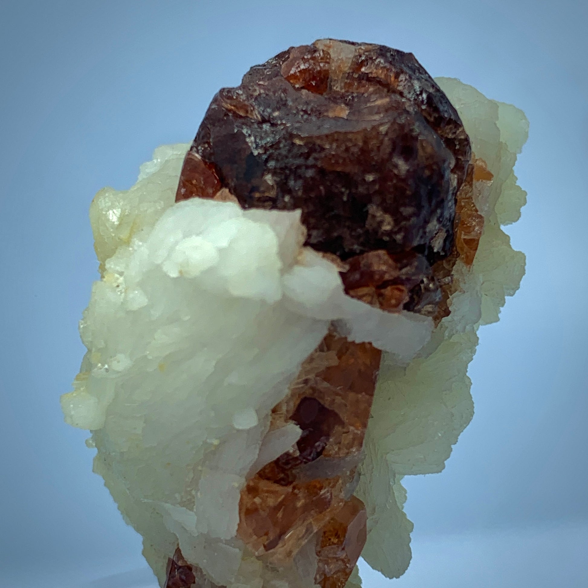 Rhodolite Garnet, Garnet Crystals, 215 Carats, Mushroom Crystal, Feldspar Matrix, Pakistan Mineral, Pink Garnet, Collector Specimen, Aesthetic Cluster, Heart Chakra, Pegmatite Mineral, Unique Mineral, Crystal Dimensions