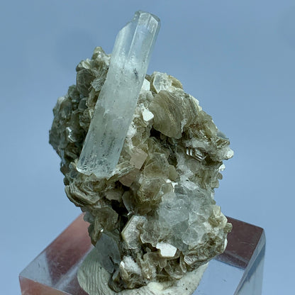 Aquamarine Crystal, Apatite, Muscovite Mica, 51 Carats, Mineral Association, Pegmatite Mineral, Throat Chakra, Beryl Crystal, Collector Specimen, Aesthetic Cluster, Miniature Specimen, Crystal Dimensions, Natural Specimen