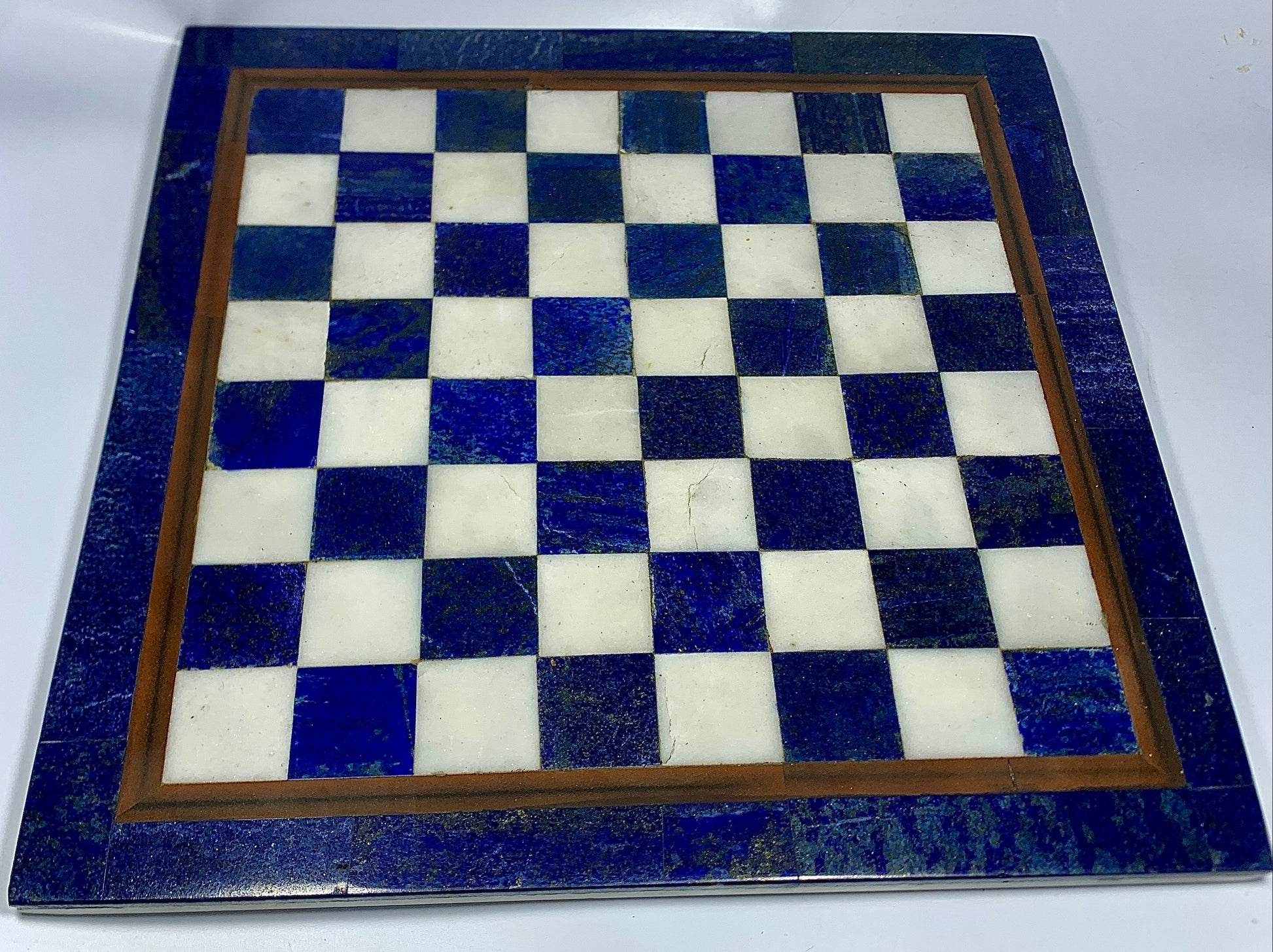 Lapis Lazuli Chess Set, Marble Chess Board, 12 Inch Chess Set, Luxury Game, Hand Carved, Stone Chess Set, Decorative Chess, 3.3 kg, Blue and White, Lapis Lazuli Gift, Collector Chess, Chess Set, Natural Stone