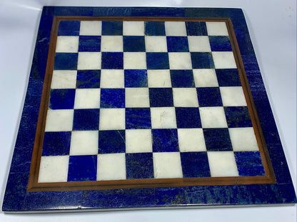 Lapis Lazuli Chess Set, Marble Chess Board, 12 Inch Chess Set, Luxury Game, Hand Carved, Stone Chess Set, Decorative Chess, 3.3 kg, Blue and White, Lapis Lazuli Gift, Collector Chess, Chess Set, Natural Stone