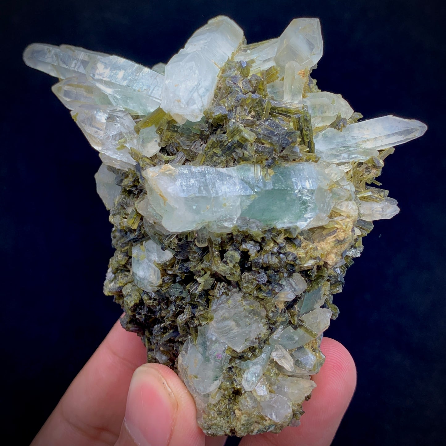 Epidote Crystal, Quartz Cluster, 1463 Carats, Massive Mineral, Green Crystal, Heart Chakra, Abundance Stone, Collector Specimen, Investment Stone, Mineral Association, Crystal Dimensions, Natural Specimen,