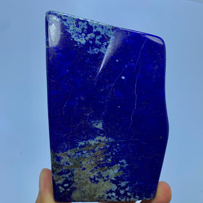 Lapis Lazuli Polished, 550g Lapis, Royal Blue, Afghan Lapis, Polished Slab, Freeform Stone, Healing Stone, Third Eye Chakra, Golden Pyrite, Display Decor