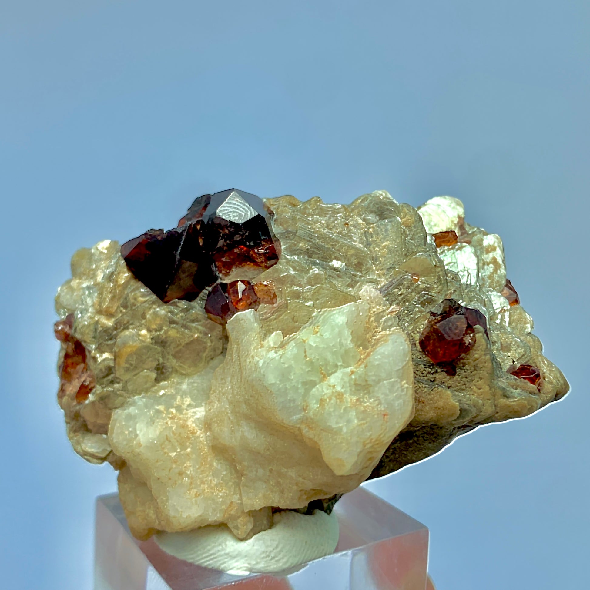 Rhodolite Garnet, Garnet on Matrix, Feldspar Muscovite, 46 Grams, Pakistan Specimen, January Birthstone, Raw Garnet, Raspberry Garnet, Collector Grade, Mineral Association