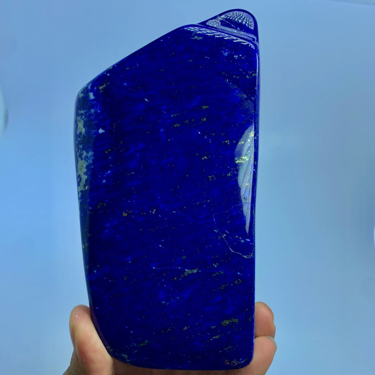 Lapis Lazuli Tumbled, 1400 Grams, Self Standing, Freeform Lapis, Deep Blue, Badakhshan Afghanistan, Polished Stone, Home Decor, Golden Pyrite, Display Stone