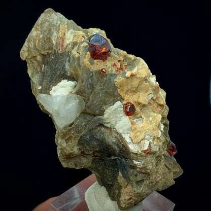 Spessartine Garnet, Muscovite Matrix, 248 Carat, Orange Garnet, Mica Specimen, Collector Crystal, Sacral Chakra, Aesthetic Cluster, Investment Stone, Garnet Crystal, Pakistan Mineral, Afghanistan Crystal, Crystal Dimensions