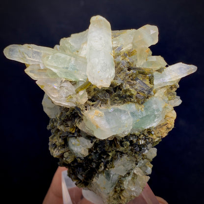 Epidote Crystal, Quartz Cluster, 1463 Carats, Massive Mineral, Green Crystal, Heart Chakra, Abundance Stone, Collector Specimen, Investment Stone, Mineral Association, Crystal Dimensions, Natural Specimen,
