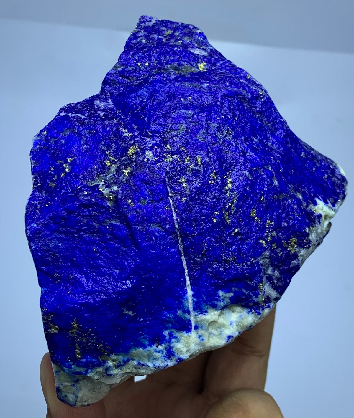 Raw Blue Lapis Lazuli Crystal Specimen with Gold Pyrite Star’s