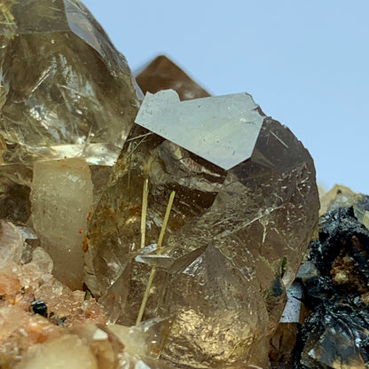 Rutilated Quartz, AAA Grade, Lepidolite Matrix, 450 Grams, Silver Rutile, Gold Rutile, Copper Rutile, Rare Rutile, Multi-Color Rutile, Collector Specimen