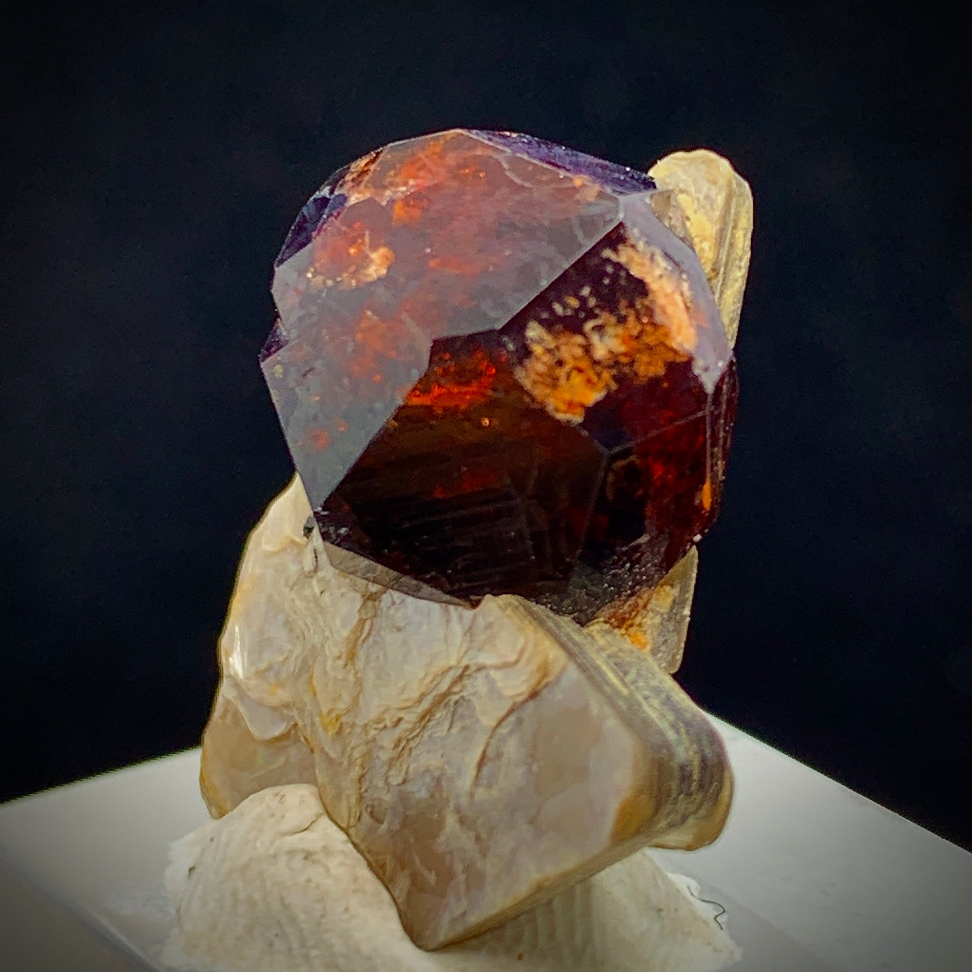 Almandine Garnet, Garnet on Muscovite, Skardu Pakistan, Muscovite Matrix, Garnet Crystal, Red Garnet, Mineral Specimen, Collector Crystal, Root Chakra, Pakistan Gemstone