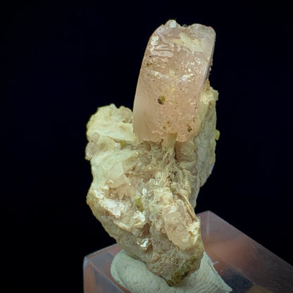 Morganite Crystal, 85 Carat, Epidote, Calcite, Muscovite Matrix, Afghanistan Crystal, Pink Beryl, Multi-Mineral, Heart Chakra, Collector Specimen, Aesthetic Cluster, Small Cabinet, Crystal Dimensions