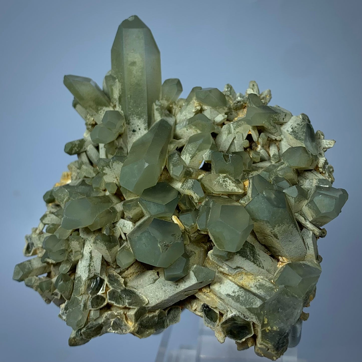 Chlorite Quartz, Green Quartz, 725 Carats, 145 Grams, Pakistan Mineral, Crystal Cleansing, Heart Chakra, Quartz Cluster, Collector Specimen, Aesthetic Cluster, Chlorite Inclusion,