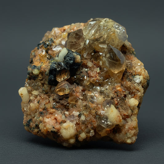 Rutilated Quartz, AAA Grade, Lepidolite Matrix, 450 Grams, Silver Rutile, Gold Rutile, Copper Rutile, Rare Rutile, Multi-Color Rutile, Collector Specimen