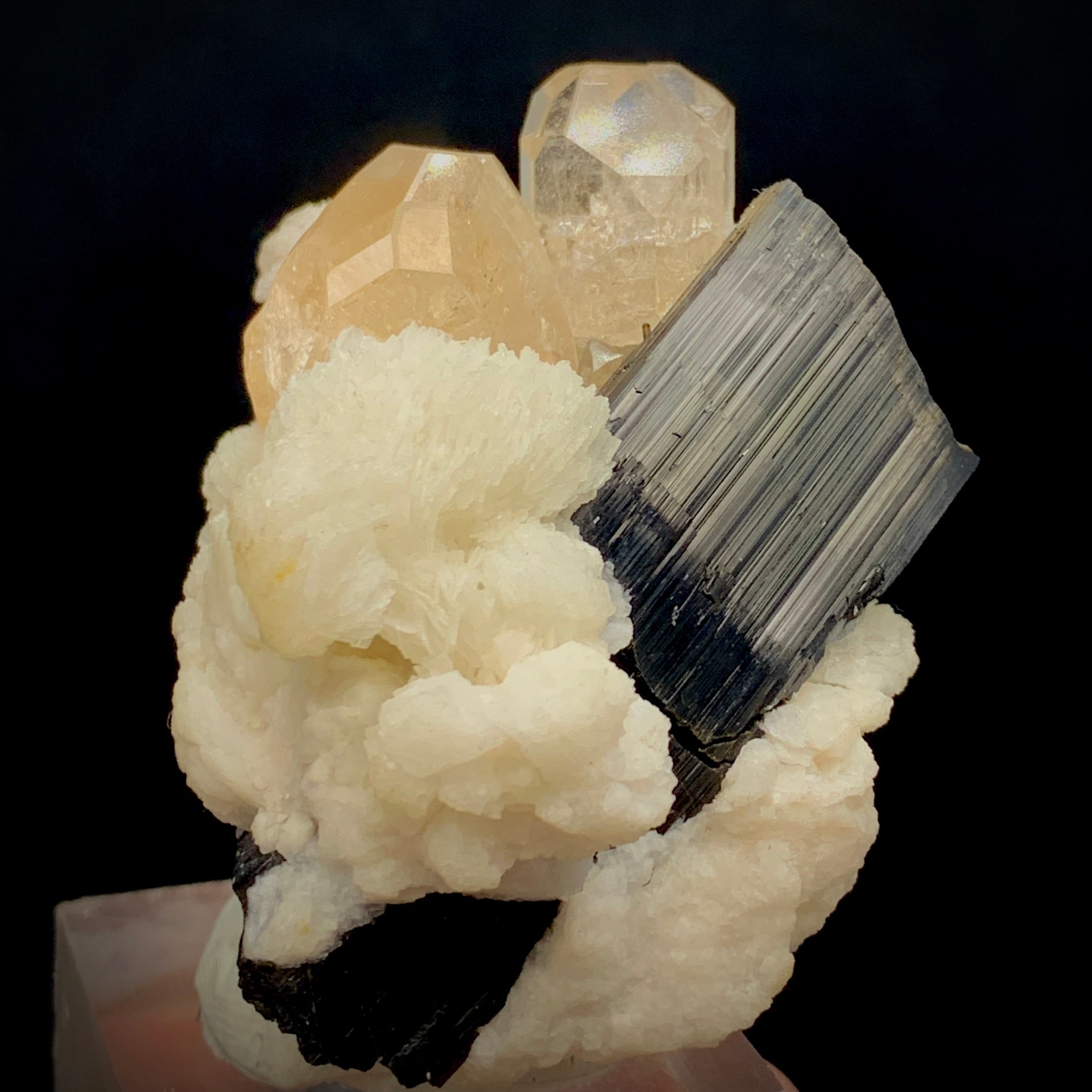 Topaz Crystal, 829 Carats, Topaz Twin, Double Terminated, Schorl, Black Tourmaline, Albite Matrix, Skardu Pakistan, Museum Grade, Investment Stone, Rare Mineral, Collector Specimen, Crystal Dimensions