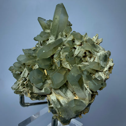 Chlorite Quartz, Green Quartz, 725 Carats, 145 Grams, Pakistan Mineral, Crystal Cleansing, Heart Chakra, Quartz Cluster, Collector Specimen, Aesthetic Cluster, Chlorite Inclusion,