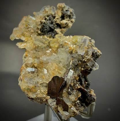Brookite Crystal, Quartz Cluster, 345 Carats, Rare Mineral, Pakistan Mineral, Brookite on Quartz, Collector Specimen, High Energy, Investment Stone, Mineral Association, Crystal Dimensions, Natural Specimen