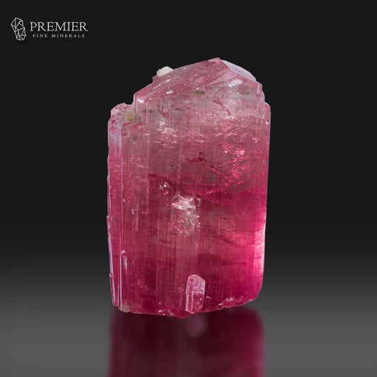 Natural Rubellite Tourmaline High-Luster Terminated Crystal – Facet Grade, Paprok Mine